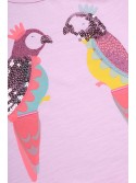 Light pink blouse with parrots NDZ8099 - Online store - Boutique